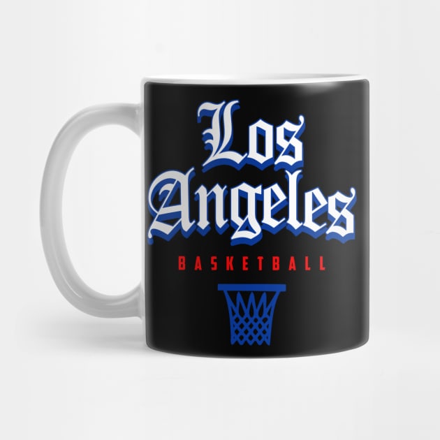 Los Angeles Basketball Old English 1 by funandgames